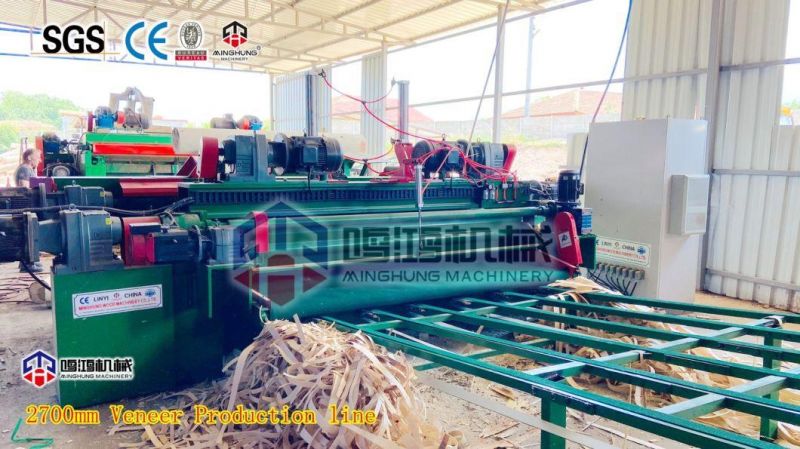 8feet Wood Veneer Manufacturing Log Peeling Machine