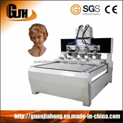 4 Axis CNC Router Machine / Wood 3D CNC Carving Machine, Wood CNC Engraving Machine