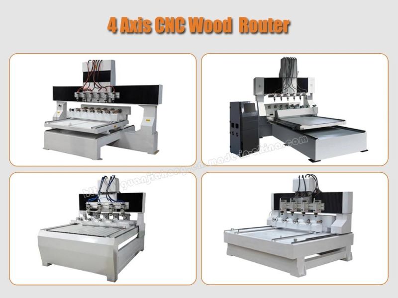 Woodworking Machine, Wood, Acrylic, Plastic, Aluminum, Stone, 3D CNC Carving Machine, 4 Axis CNC Router Machine