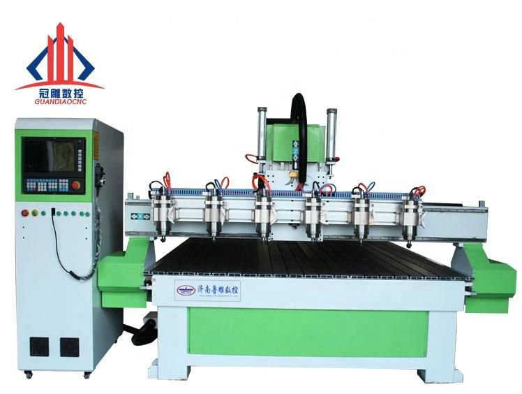 Ce 6 Spindles 3D Relief Multi Heads Wood CNC Router