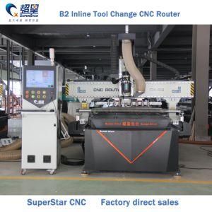 Super Star CNC Router Wood Carving Machine Taiwan Rail Applied to Cabinet Door