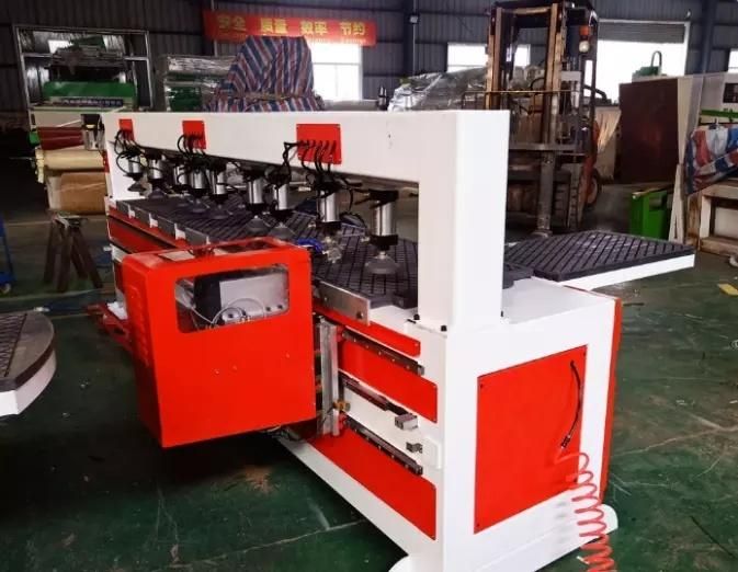 Woodworking CNC Side Hole-Punching Drilling Kitchen Cabinet Door Hinge Making CNC Drilling Milling Machine