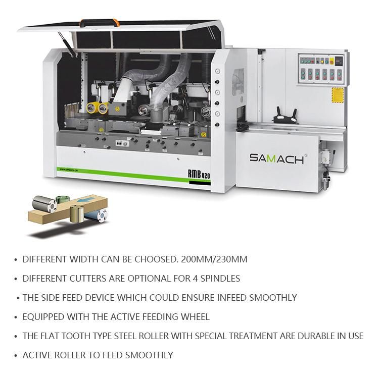 Woodworking Four Sides Planer Moulder with 4 Spindles