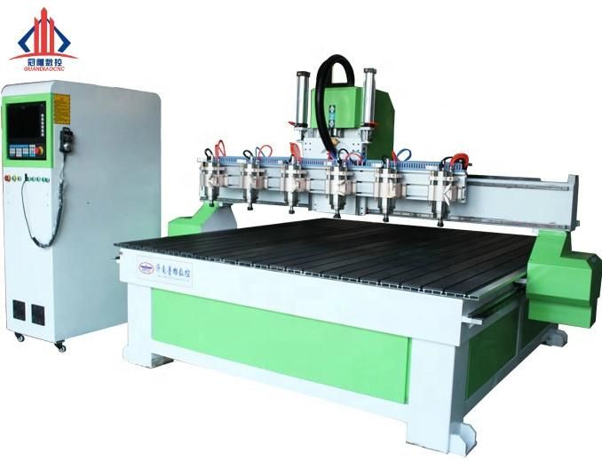 Ce 6 Spindles 3D Relief Multi Heads Wood CNC Router
