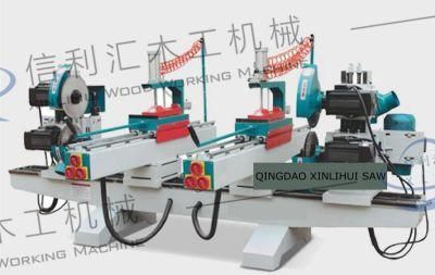 Double End Saw Mj243A with Max. Working Length 1200mm and Max. Working Thickness 80mm Multifunctional Cutting Groove Milling Double End Saw