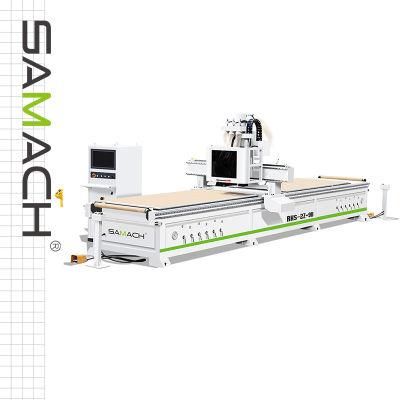 Double Working Tables CNC Router Machine for Furniture