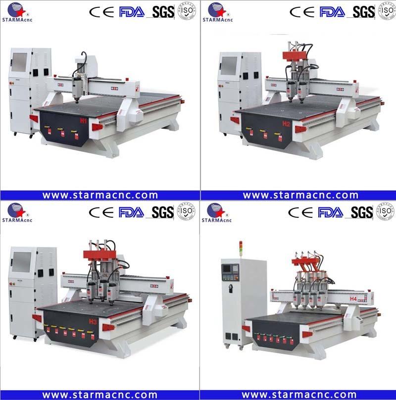 3D CNC Router 4 Spindles Woodworking CNC Router Machine 1325
