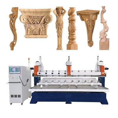 4 Axis 5 Axis 3D Wood Cutting Machine Wooden CNC Router 1325