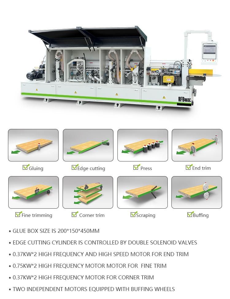 Automatic PVC Edge Banding Machine for Wooden Furniture Processing