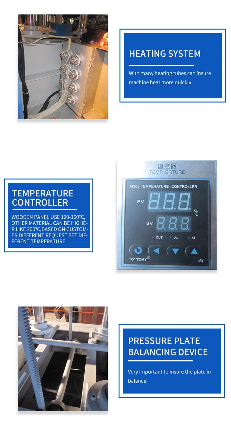 ZICAR hydraulic heat hot press machine for doors with high pressure