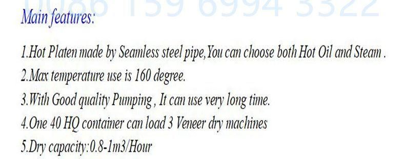 Plywood Core Veneer Dryer Machine 15 Layers