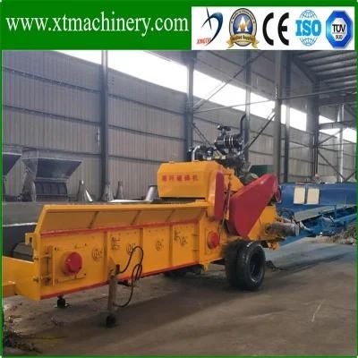 Portable 4 Moving Wheels Conveyor Fold-Able Stalk, Coconut Biomass Crusher