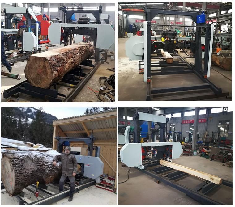 Portable Horizontal Band Sawmill Mj700p with Petrol or Diesel Engine
