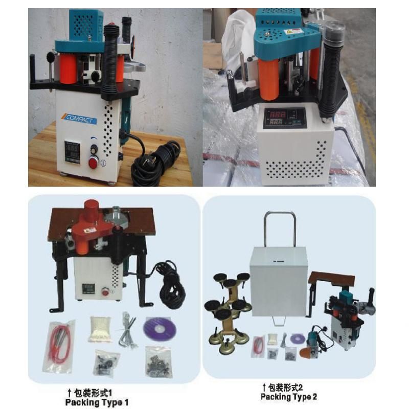 Portable Edge Banding Machine for Bevel Panel Double Glue Cover