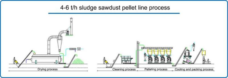 Professional Biomass Pellet Production Line with Sludge and Sawdust