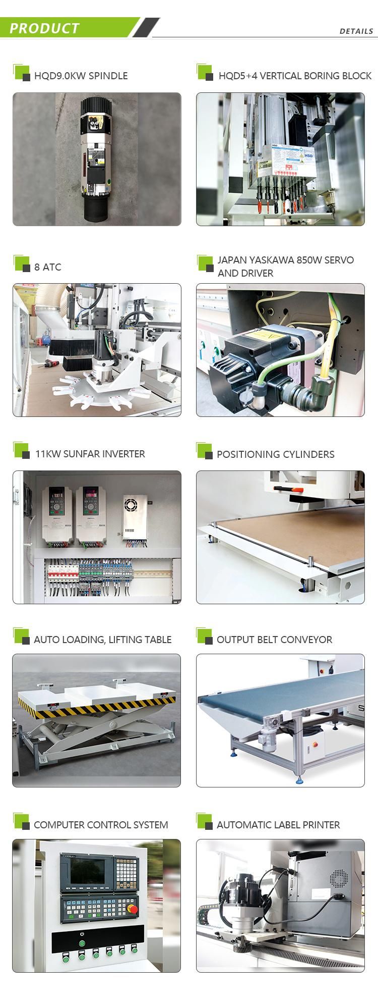 Automatic CNC Center CNC Router with Loader and Unloader