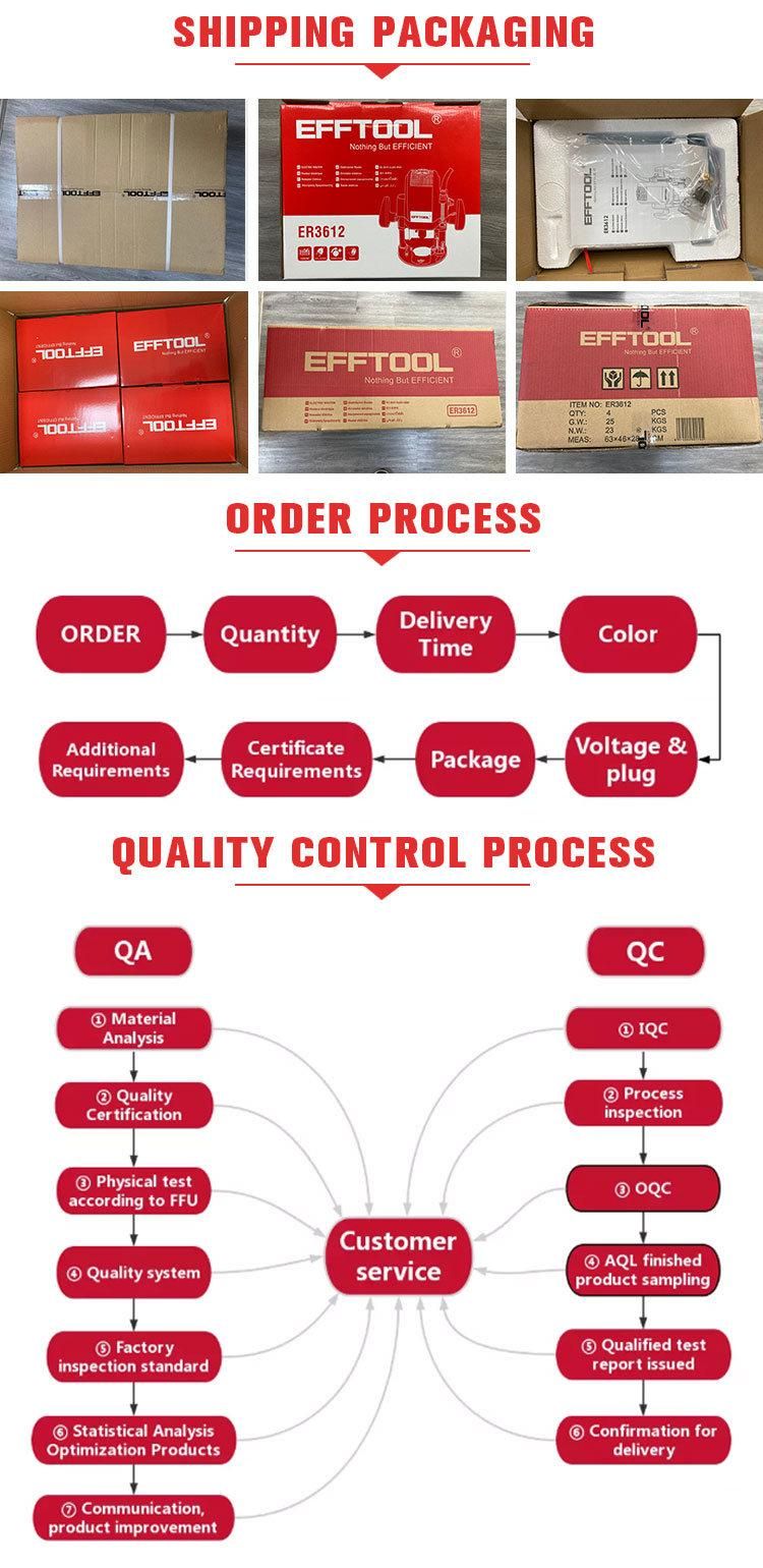 Efftool High Quality Cutting Machine for Wood Electric Router Er3612