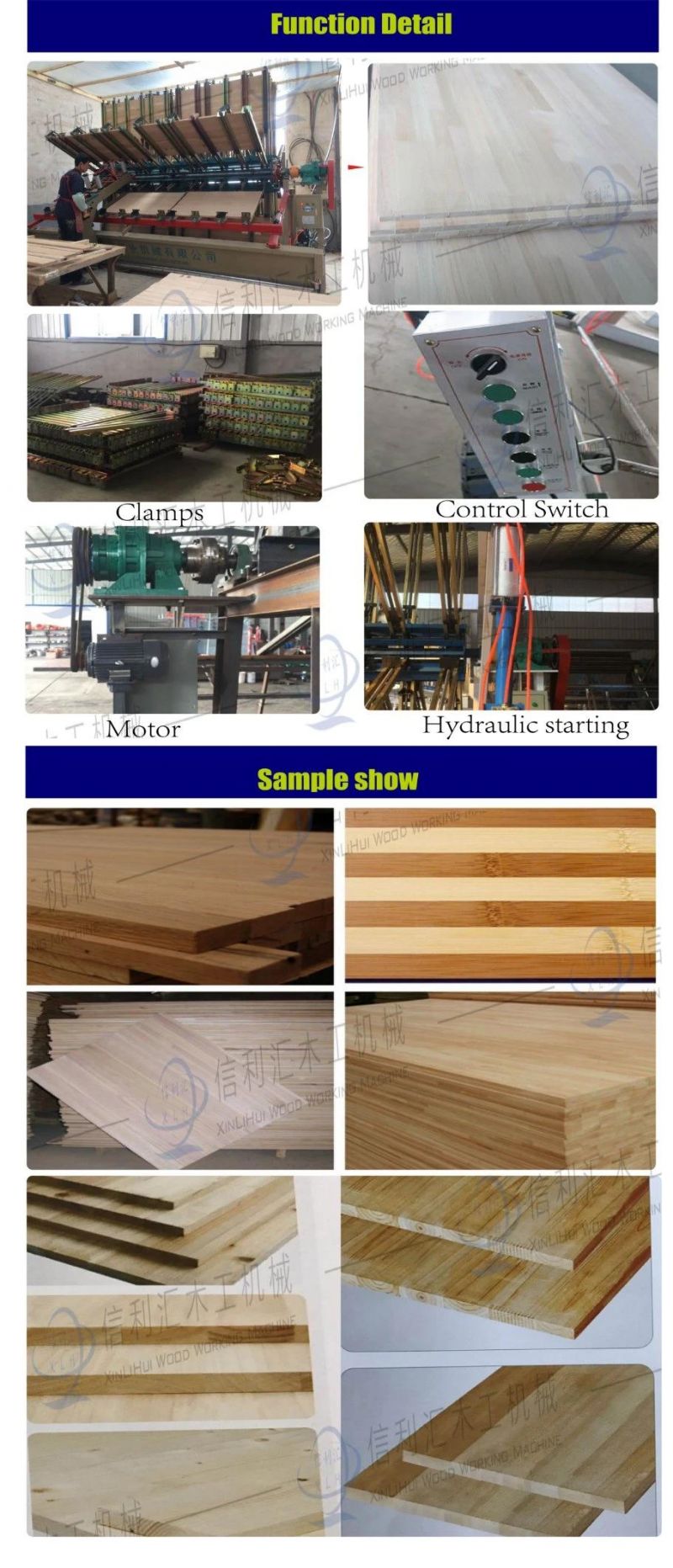 Two Motors Furniture Manufacturing Wood Board Jointing Machine Jointer/ Composer/ Clamp /Fixture Carrier with Hydraulic Press