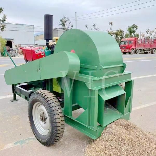 Diesel engine driven 4tph wood shredder wood crusher machine