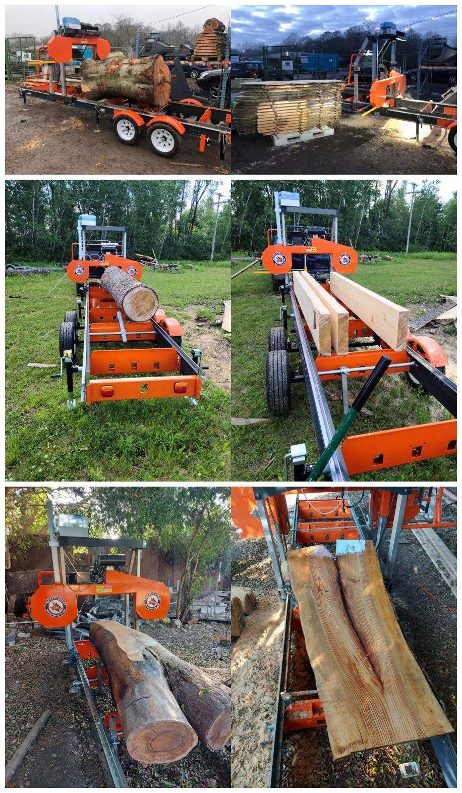 27HP Portable Timber Sawmill with Manual Operation for Woodworking