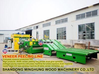 Wood Veneer Peeling Machine with Guillotine