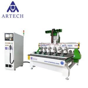4 Axis 6 Heads Multi Head Rotary CNC Router for Furniture Lgse Sofa Feet Fifle People Figure Statue 3D Fifle CNC Carving
