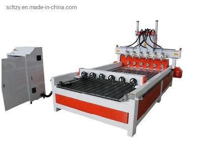 4 Axis 4 Heads Multi Head Rotary 1212 1325 2030 CNC Router for furniture Legs Sofa Feet Rifle People Figure Statue 3D Relief CNC Carver Machine