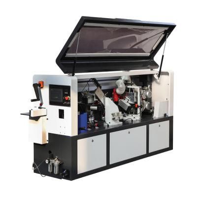 Woodworking PVC Edge Banding Machine with Pre-Milling and Slotting for Melamine Board Panel Type Furniture Processing Wood Machine