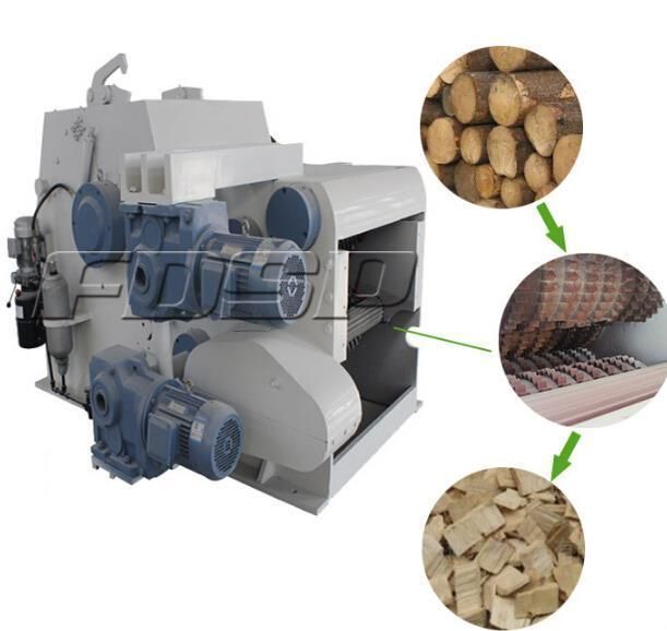 Drum Type Chipper Wood Shredding Machine Equipment for Wood Logs