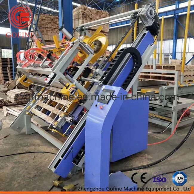 Automatic Assembaly Nailed Wood Pallet Making and Stacking Machine