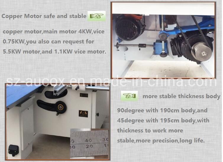 MDF 3800mm Sliding Table Saw Woodfung Woodworking Machine Panel Saw Mj6138