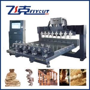 CNC Engraving Machine with Cylinder for Flat and Rotary Cutting