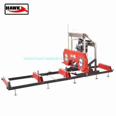 Wood Working Machinery Gasoline Bandsaw Sawmill Portable Horizontal Cutting Wood