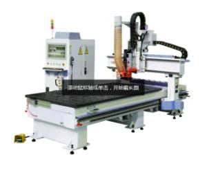 High Quality Wood Door Making CNC Router Machine with 9V Drill Head