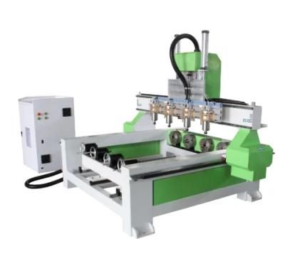 Wood Carving CNC Router 4 Axis / 3D CNC Router Cylinder Boring and Milling Machine with Rotary Wood Machinery