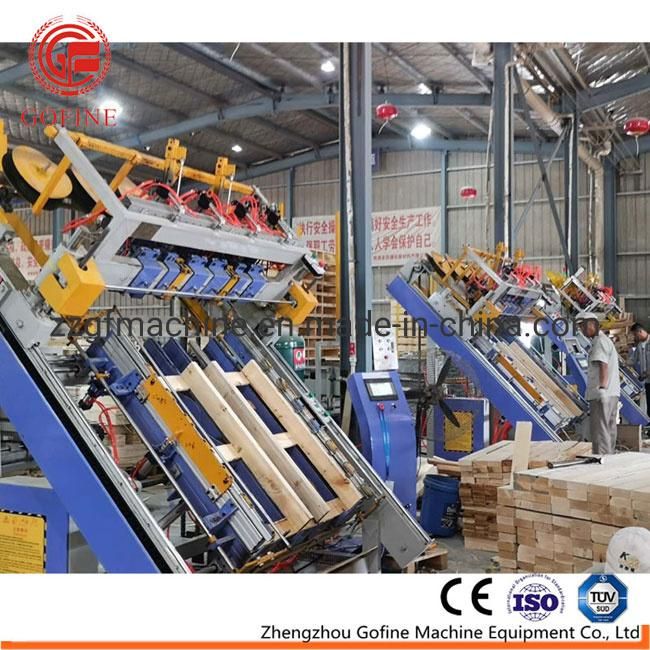 Automatic Assembaly Nailed Wood Pallet Making and Stacking Machine