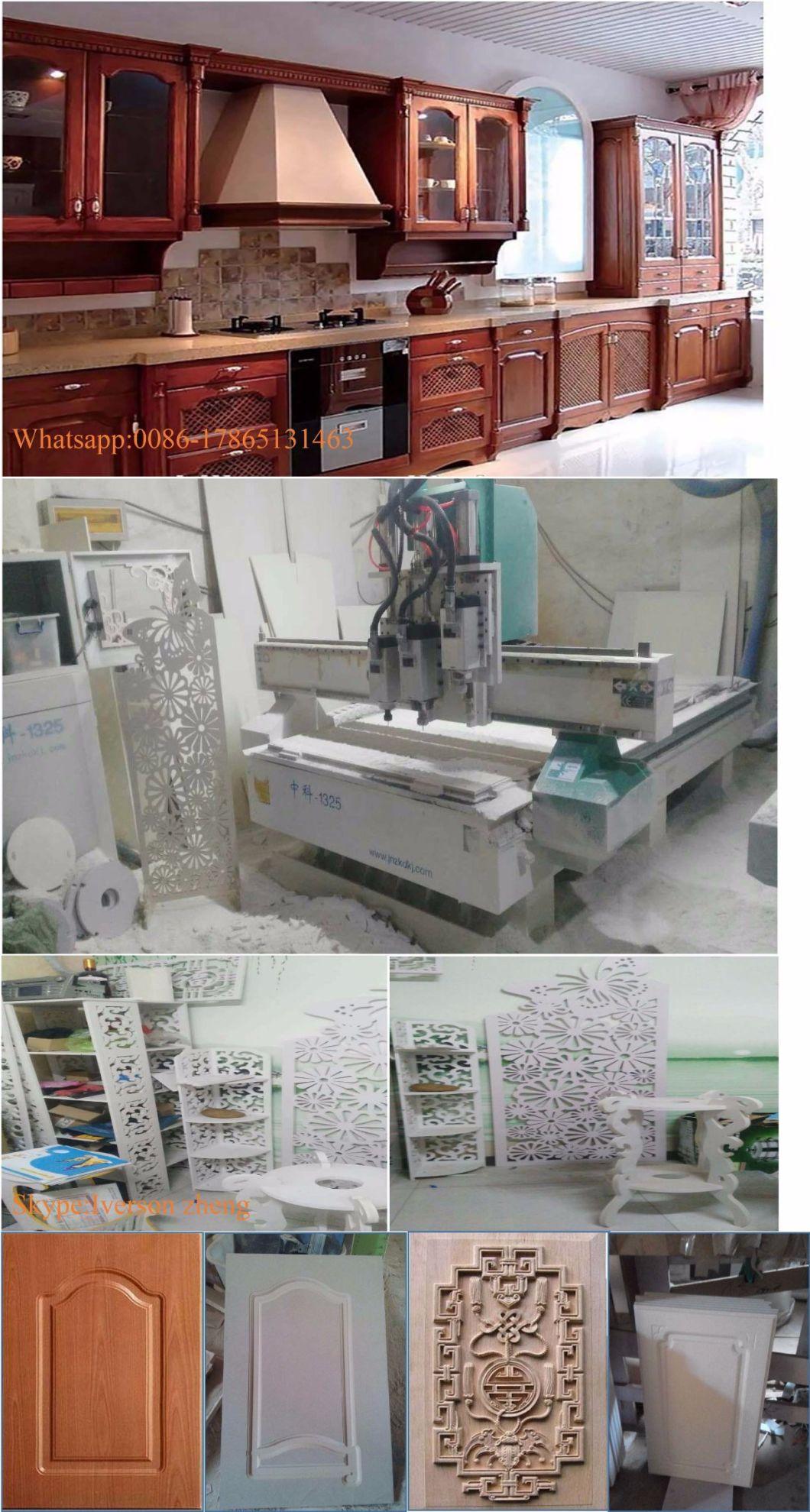 Pneumatic Three Spindles Wood CNC Router Machine/Cabinet Door Making Machine