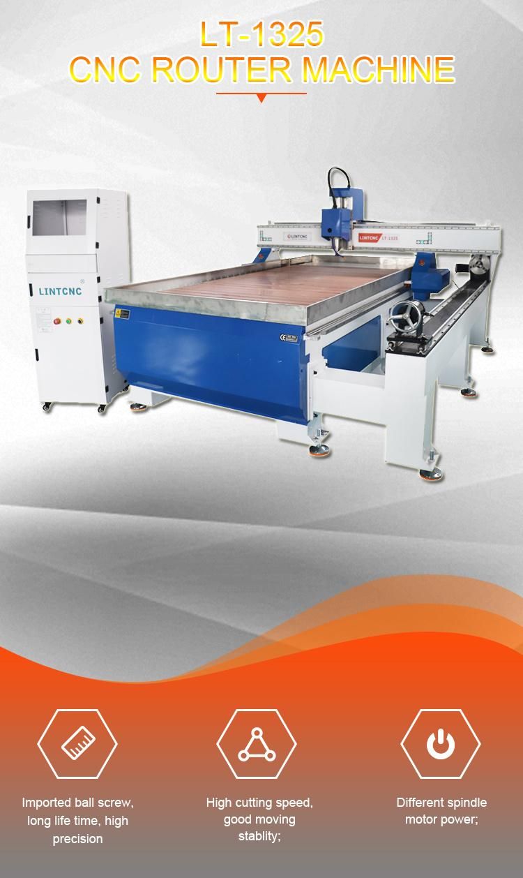 3D Wood Carving 4 Axis CNC Router 1325 1530 2030 with Side Rotary Attachment Wooden Furnture Metal Cutting 4.5kw 1224 1313 1515 CNC Machine