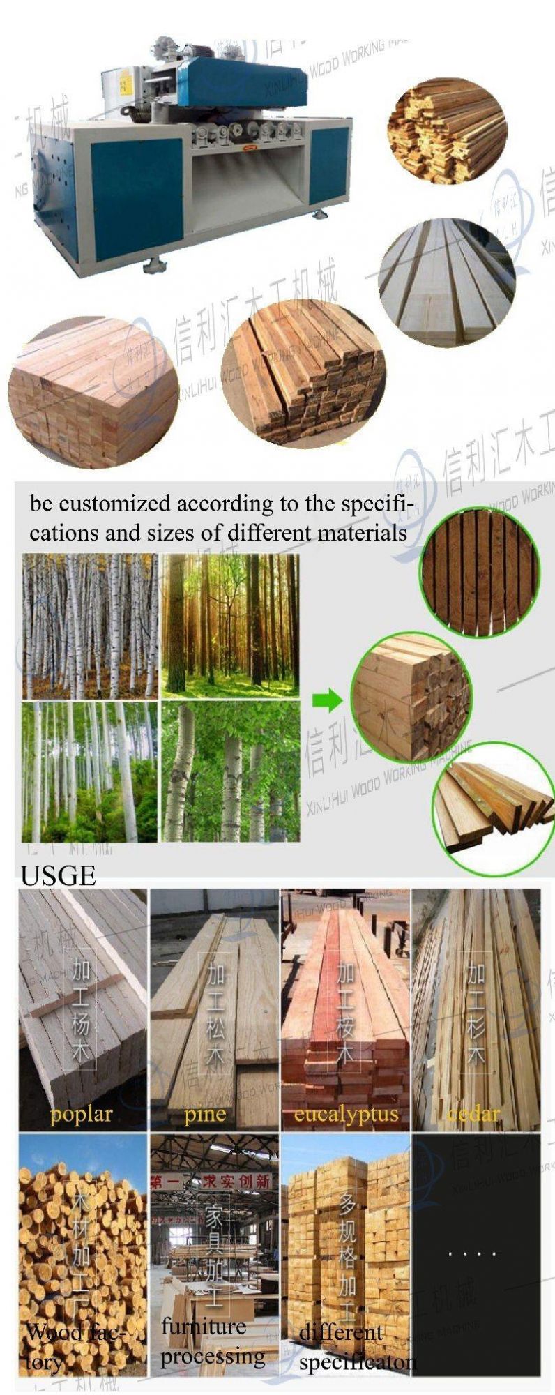 Lumber Factory Direct Sale of Radiata Pine Timber Construction Timber Economical Multi-Blade Saw Processing Construction Engineering Square Timber