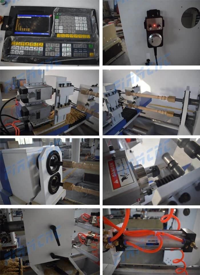 Two Axis Two Spindles Automatic Wood Lathe Price CNC Wood Turning Lathe for Sale
