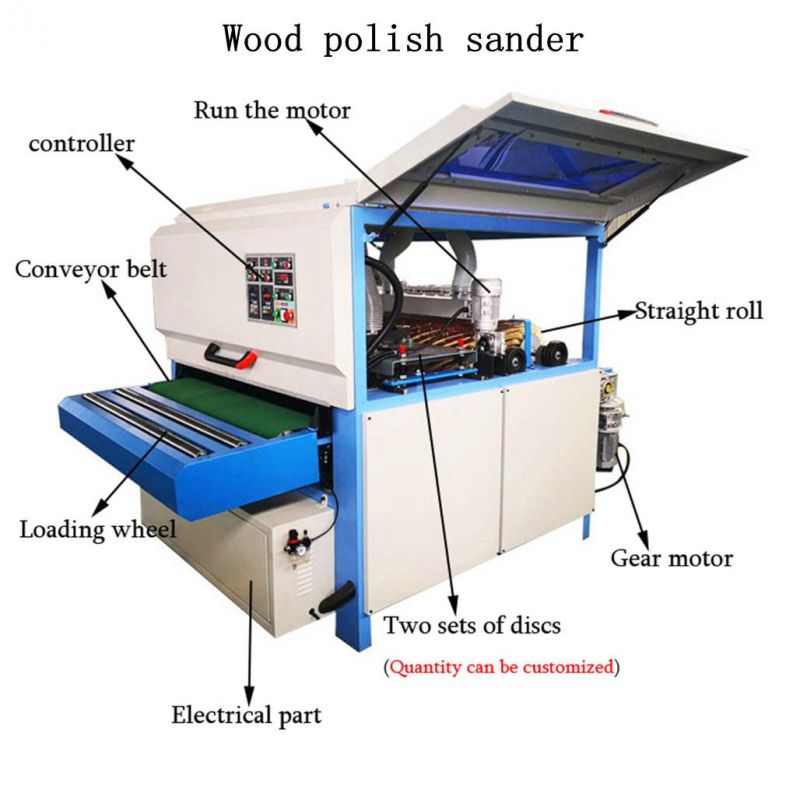 Guandiao Wood Furniture Brush Sanding Polish Machine Rrice with 600mm 1000mm 1300mm Width