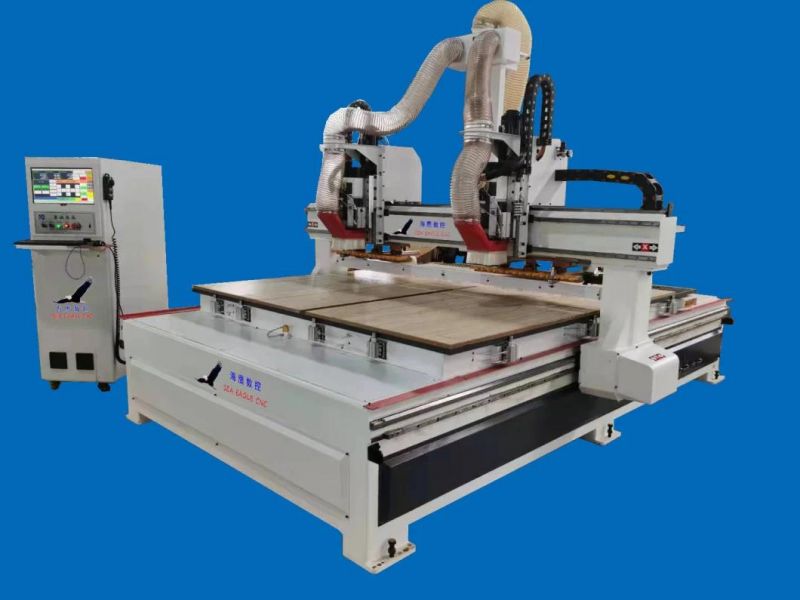 3 Heads Pneumatic Woodworking CNC Machine