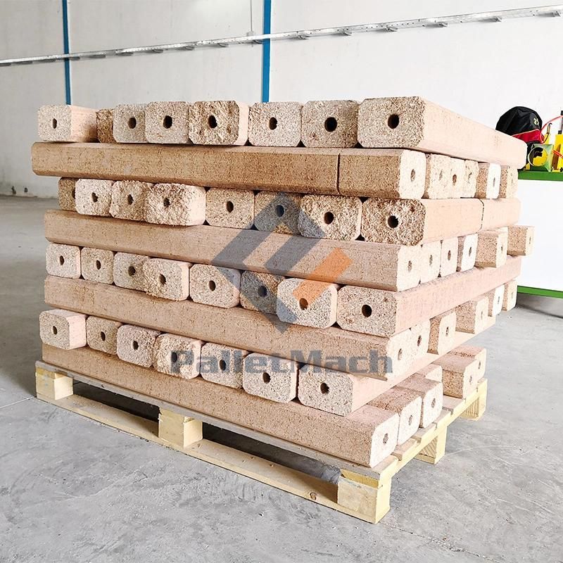 2 Different Block Size Moulded Wood Pallet Block Machine