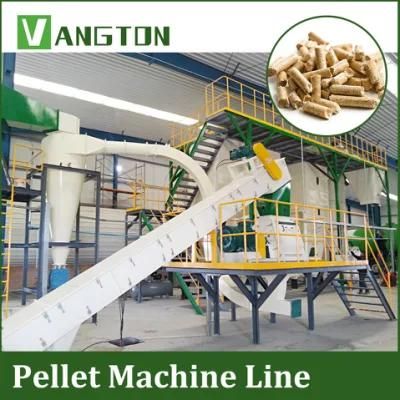 Biomass Sawdust Complete Processing Plant Vertical Ring Die Wood Pellet Machine for Burning Fuel Production Line
