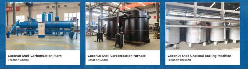 Horizontal Biomass Coconut Shell Carbonization Furnace Olive Pit Charcoal Stove