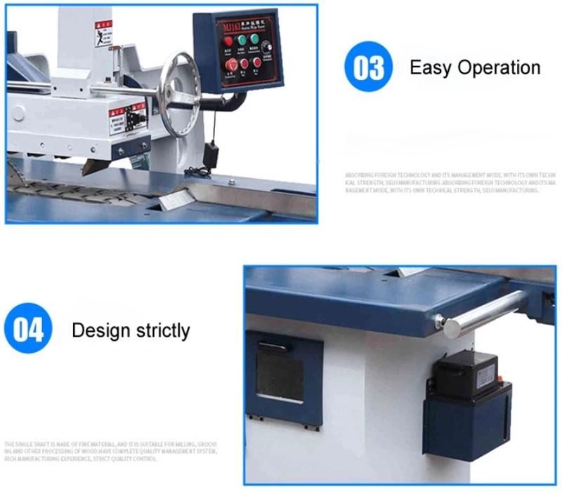 Mj163 Straight Line Single Rip Saw Wood Cutting Machine