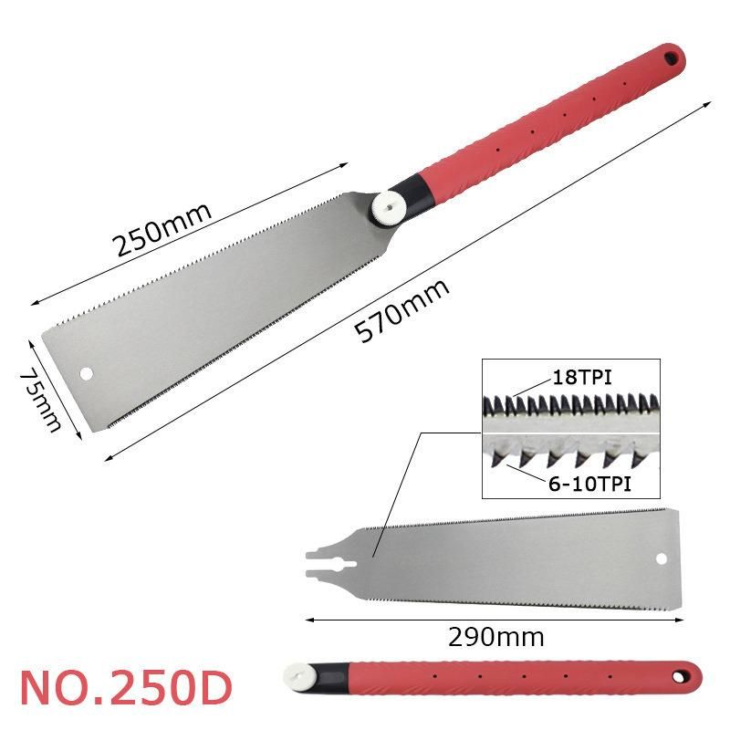 Double-Sided Hand Saw Woodcutter Saw Saw, Furniture Decoration Three Times Fast Hand Saw Fine-Toothed Garden Saw Blade