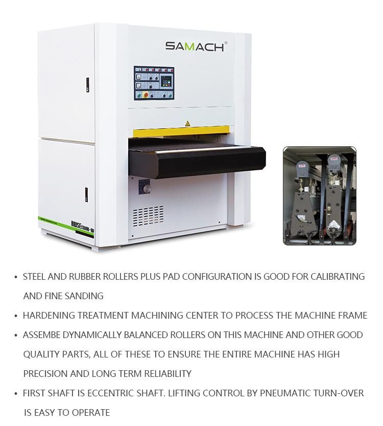 Two Heads Wide Belt Sander Automatic Sanding Machine