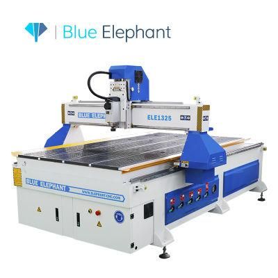 4 Axis China CNC Router with Air Cooling Spindle Ele1325 Cutting Machine with Vacuum System From Blue Elephant