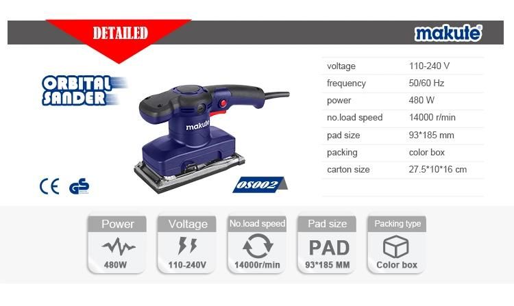 Makute 480W Orbital Sander Polishing Woodworking Machine